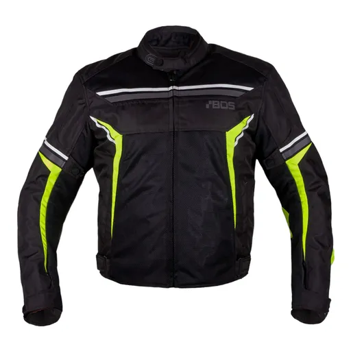 Pánská moto bunda BOS Laganas Black/Yellow 4XL