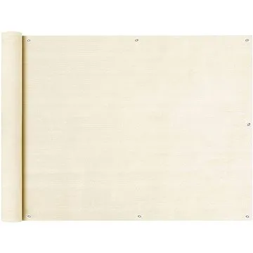 Balkonová zástěna krémová 90 x 400 cm HDPE (310925)