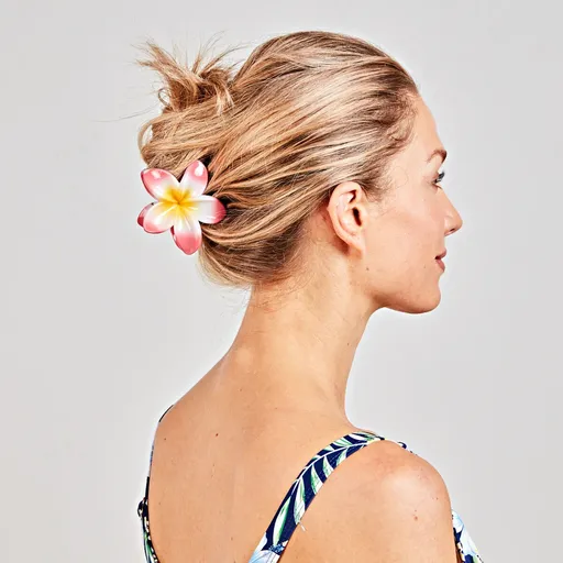 3 sponky do vlasů Ibišek