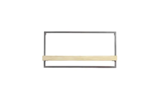 Nástěnná dřevěná polička Maddison v kovovém rámu - 60*15*30 cm 6980184