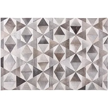 Šedý kožený koberec 160x230 cm ALAKA, 74095 (beliani_74095)