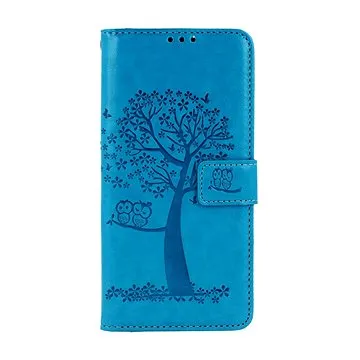 TopQ Pouzdro Samsung A34 knížkové Tyrkysový strom sovičky 94280 (94280)