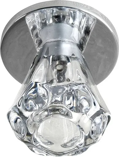 Stropní svítidlo SK-32 CH G4 s chromovým rámem. strop. Trychtýř s konstantním krystalem 20W G4