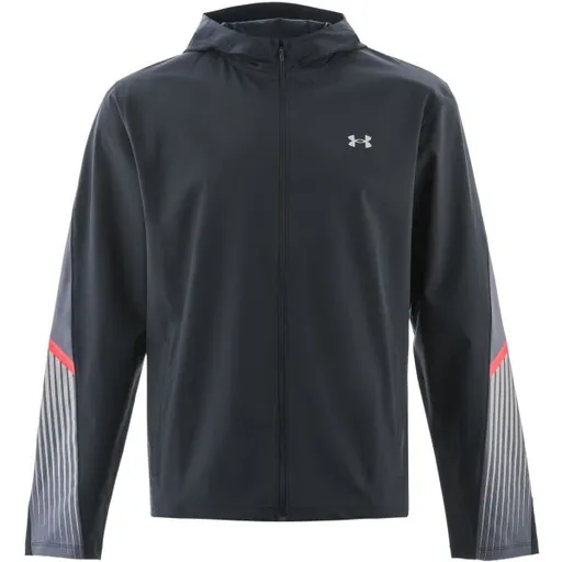 Under Armour VELOCITI STORM HOODED Pánská bunda na běhání, černá, velikost