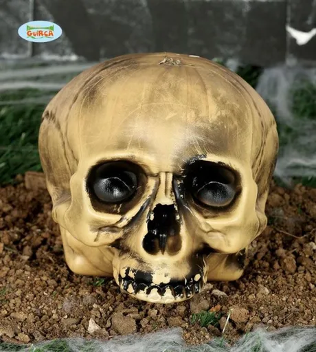 Dekorace plastová lebka, 20 cm - Halloween - GUIRCA