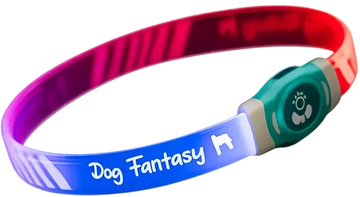 Obojek Dog Fantasy LED svítící různobarevný L 65cm