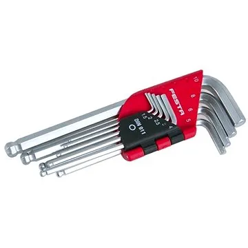 SET imbusů s kuličkou 1,5 - 10 mm, 9 ks, CrV, FESTA (118498)