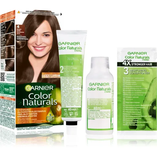 Garnier Color Naturals Creme barva na vlasy odstín 4 Natural Brown 1 ks