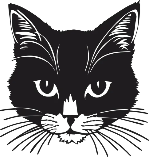 Vsepropejska 3D samolepka na zeď ze dřeva kočka 6 Rozměr (cm): 38 x 36, Dekor: Černá