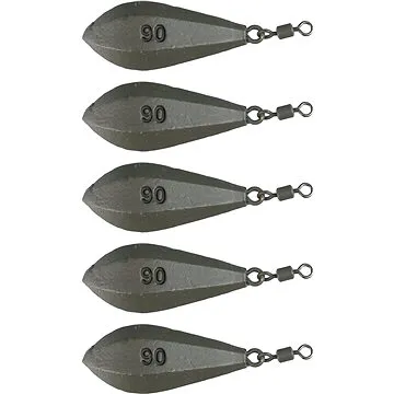 Suretti Olovo torpedo s očkem a obratlíkem 90g Barvené 5ks (4891223214444)