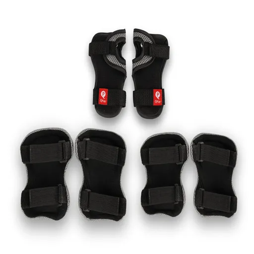 QPLAY Chrániče dětské Black, vel. S, vek 3-5 let