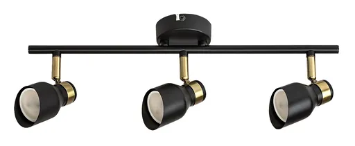 Rabalux Černo-zlaté stropní svítidlo Lilou pro žárovku 3x GU10 73049