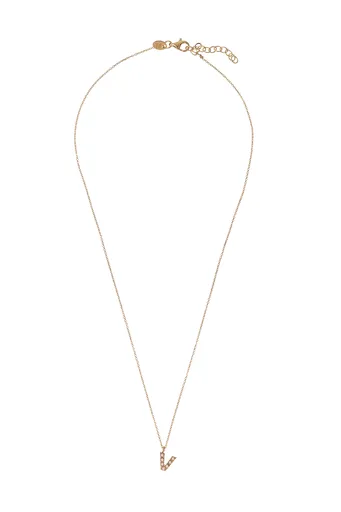 Alisia Pozlacený náhrdelník se Swarovski perličkami "V" AL4258.01.922