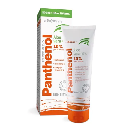 MedPharma Panthenol 10 % Sensitive tělové mléko 230 ml