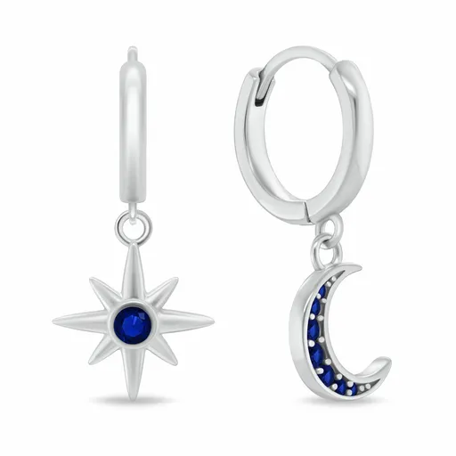 Brilio Silver Stříbrné asymetrické náušnice se zirkony EA1221W