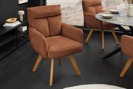 Otočné jídelní křeslo 2 ks GYES Dekorhome