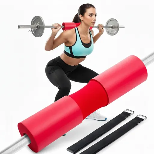 Ochrana vzpěračské tyče inSPORTline Shaperoll 44x9,5 cm červená