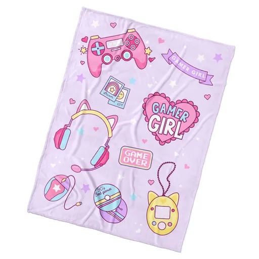 BedTex Dětská deka Gamer Girl, 130 x 170 cm