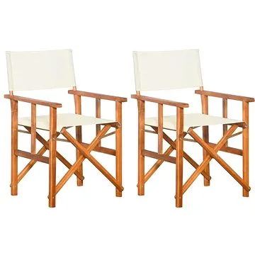 Režisérské židle 2 ks masivní akáciové dřevo 45946 (45946)