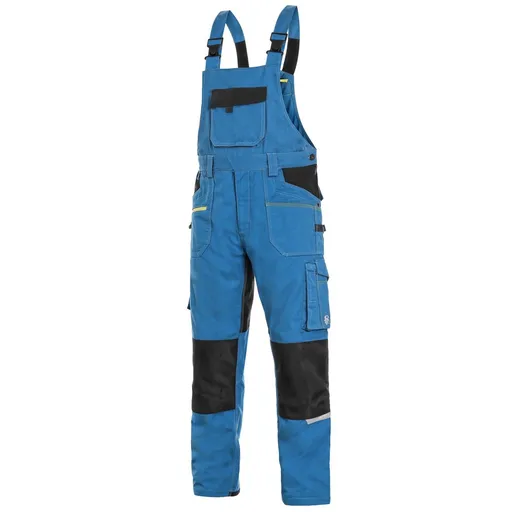 Canis (CXS) Montérkové kalhoty s laclem CXS STRETCH zkrácené - Středně modrá / černá | 50