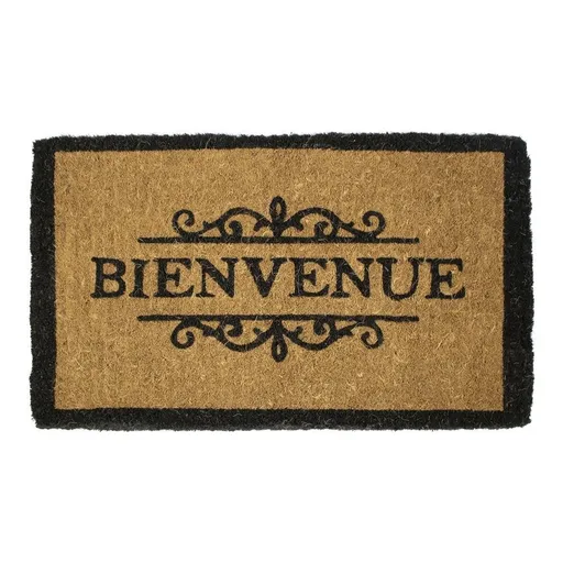 Rohožka z kokosových vláken Bienvenue s černým okrajem - 75*45*4cm KMHGBV