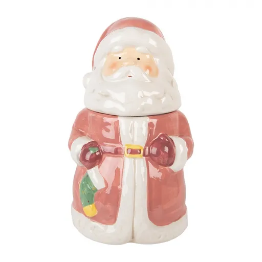 Keramická dóza Santa Claus - Ø 15*26 cm Clayre & Eef