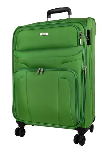 Střední textilní kufr na kolečkách Skyline Orlando 4w M Green