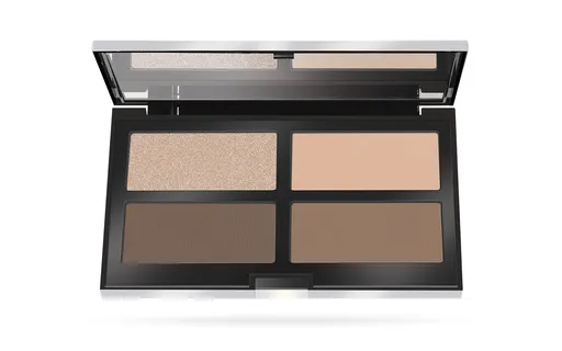 PUPA Milano Konturovací a rozjasňující paletka Strobing Ready 4 Selfie (Contouring & Strobing Powder Palette) 17,5 g 003 Dark Skin