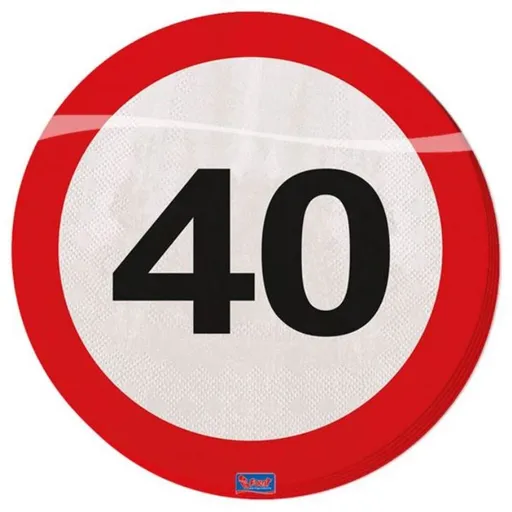 Ubrousky dopravní značka 40, 33x33 cm 20 ks/bal. - Folat