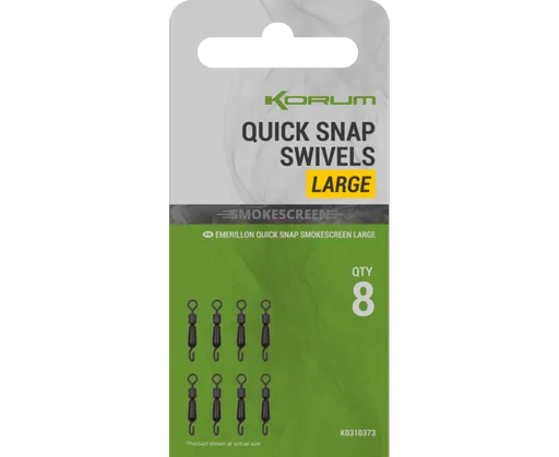 Korum obratlík smokescreen quick snap swivel - small