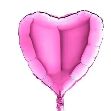 Balón foliový 45 cm  srdce světle růžové - valentýn / svatba (8435102306101)