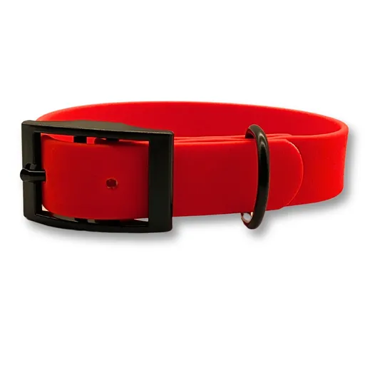 PafDog® Voděodolný gumový obojek pro psy SVĚTLE ČERVENÝ - šířka 2cm PAF-550