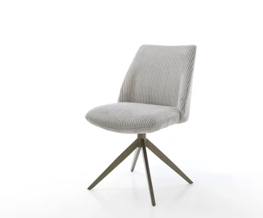 Otočná židle Elso-Flex Cord Stříbrnošedá Křížový rám široký