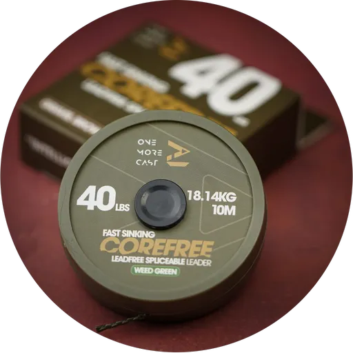 One more cast bezolovnatá šňůrka corefree leadfree leader 10 m 40 lb - weed green