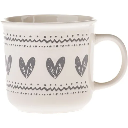 Keramický hrnek Srdíčka I, 450 ml