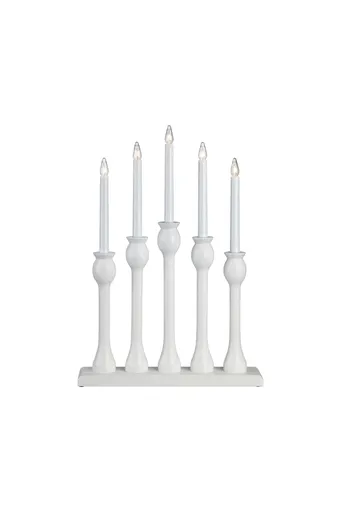 Markslöjd Lövasa dřevěný bílý svícen