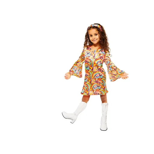 Amscan Dětský kostým - Duhová Hipisáčka Velikost - děti: XL: 146 cm