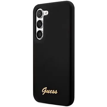Guess Liquid Silicone Metal Logo Zadní Kryt pro Samsung Galaxy S23+ Black (GUHCS23MSLSMK)