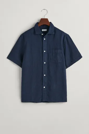 KOŠILE GANT RELAXED LINEN SS SHIRT MARINE
