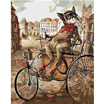 Malování podle čísel - Kocour na trojkole (HRAmal00405nad)
