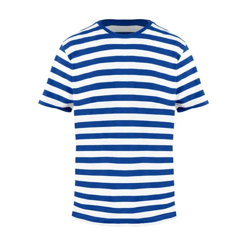 Mantis Pánské pruhované tričko - Královská modrá / bílá | M