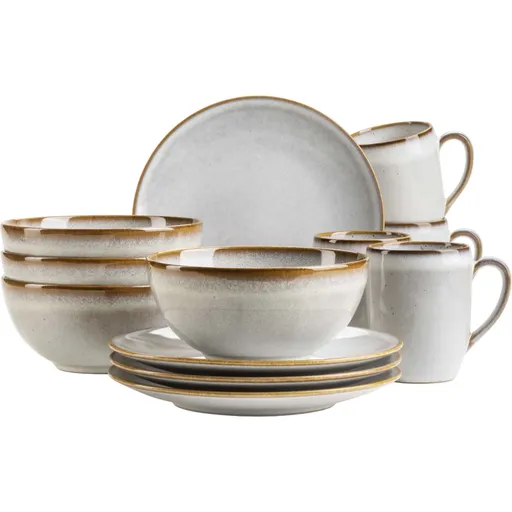 Mäser Sada nádobí na snídani 12 ks SMOKY'S – šedá