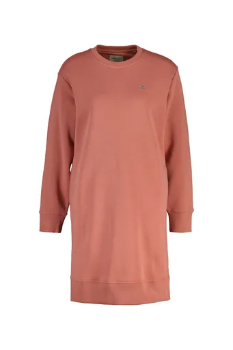 ŠATY GANT SHIELD C-NECK SWEAT DRESS FADED BRICK