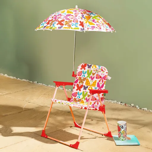 Dětské křesílko se slunečníkem Motýli
