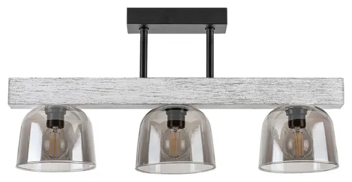 Rabalux stropní svítidlo Cardamom E14 3x MAX 40W stříbrný dub 3119