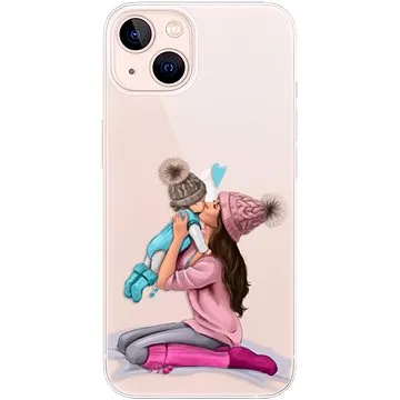 iSaprio Kissing Mom - Brunette and Boy pro iPhone 13 (kmbruboy-TPU3-i13)