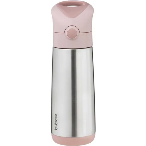 B.BOX BLUSH CRUSH 500 ML Dětská termoska s brčkem, stříbrná, velikost