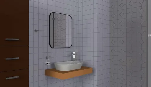 OLSEN SPA Zrcadlo bez osvětlení MALŠE Rozměr A 60, Rozměr B 3.5, Rozměr C 70 ZRNOEK7060