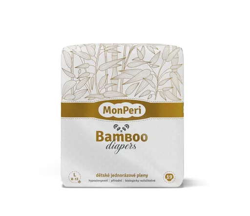MonPeri Bamboo L 8-13 kg dětské plenky 19 ks