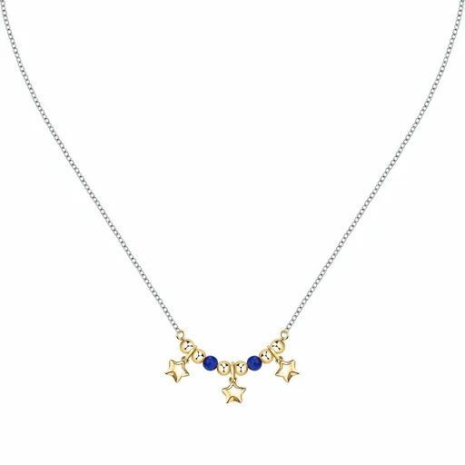 Morellato Slušivý bicolor náhrdelník s modrým achátem Talismani SAIX21